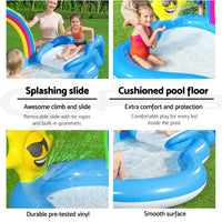 Bestway Swimming Pool Rainbow Slide Play Above Ground Kids Inflatable Pools