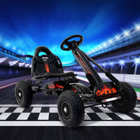 Rigo Kids Pedal Go Kart Car Ride On Toys Racing Bike Rubber Tyre Adjustable Seat