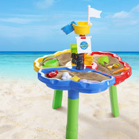 Keezi Kids Beach Sand and Water Sandpit Outdoor Table Childrens Bath Toys