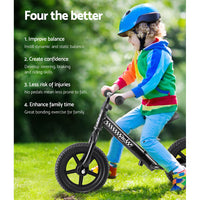 Kids Balance Bike Ride On Toys Push Bicycle Wheels Toddler Baby 12" Bikes-Black