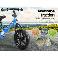Kids Balance Bike Ride On Toys Push Bicycle Wheels Toddler Baby 12" Bikes-Blue