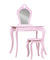 Keezi Pink Kids Vanity Dressing Table Stool Set Mirror Princess Children Makeup