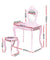 Keezi Pink Kids Vanity Dressing Table Stool Set Mirror Princess Children Makeup