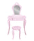 Keezi Pink Kids Vanity Dressing Table Stool Set Mirror Princess Children Makeup