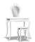 Keezi White Kids Vanity Dressing Table Stool Set Mirror Princess Children Makeup