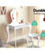 Keezi White Kids Vanity Dressing Table Stool Set Mirror Princess Children Makeup