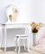Keezi White Kids Vanity Dressing Table Stool Set Mirror Princess Children Makeup