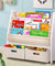 Keezi 4 tier Kids Bookshelf Wooden Bookcase Children Toy Organiser Display Rack