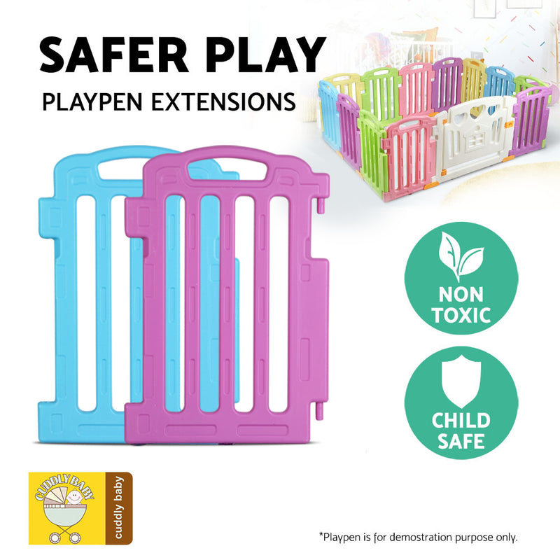 Cuddly Baby Plastic Baby Playpen Extension Panel / 2 Pieces