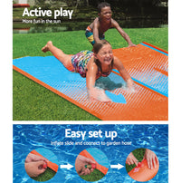Bestway Inflatable Water Slip Slide Double Kids Splash Toy Outdoor Play 4.88M