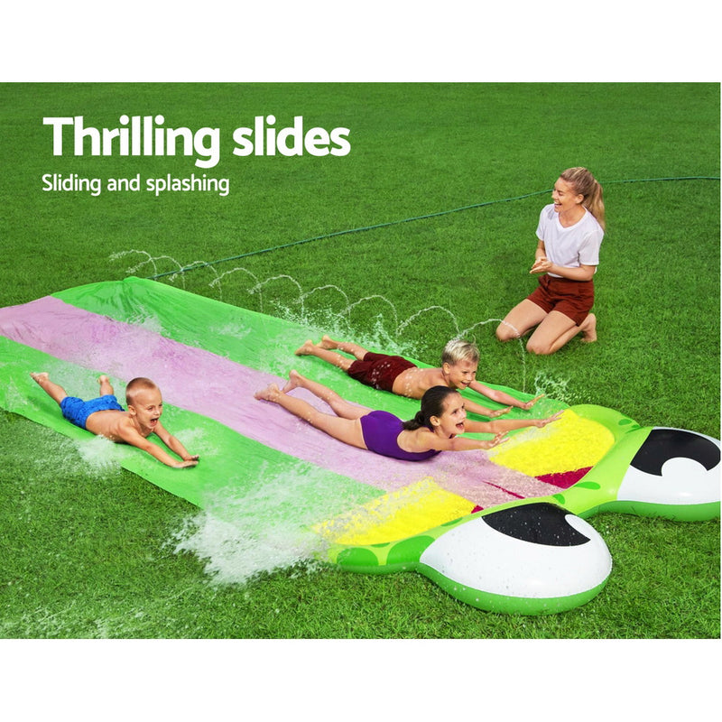 Bestway Triple Water Slip And Slide Kids Inflatable Splash Toy Outdoor 4.88M