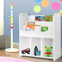 Keezi Kids Bookcase Childrens Bookshelf Display Cabinet Toys Storage Organizer