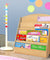 Keezi 5 Tiers Kids Bookshelf Magazine Shelf Rack Organiser Bookcase Display