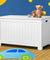 Keezi Kids Wooden Toy Chest Storage Blanket Box White Children Room Organiser