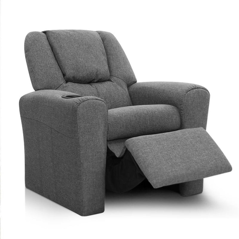 Keezi Luxury Kids Recliner Sofa Children Lounge Chair Couch Fabric Armchair GY
