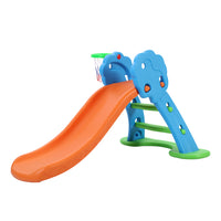 Keezi Kids Slide with Basketball Hoop with Ladder Base Outdoor Indoor Playground Toddler Play