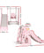 Keezi Kids Slide Swing Outdoor Playground Basketball Hoop Playset Indoor Pink