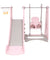 Keezi Kids Slide Swing Outdoor Playground Basketball Hoop Playset Indoor Pink