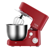 Devanti Electric Stand Mixer 1200W Kitche Beater Cake Aid Whisk Bowl Hook Red