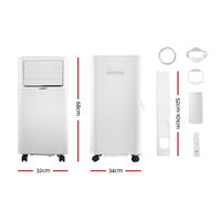 Devanti Portable Air Conditioner Cooling Mobile Fan Cooler Dehumidifier White 2000W