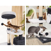 i.Pet Cat Tree 112cm Trees Scratching Post Scratcher Tower Condo House Furniture Wood
