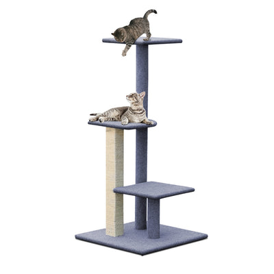 i.Pet Cat Tree 124cm Trees Scratching Post Scratcher Tower Condo House Furniture Wood Steps