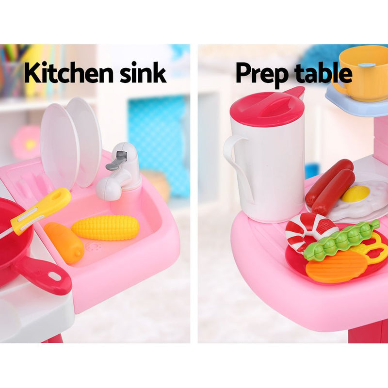 Keezi Kids Kitchen and Trolley Playset - Red
