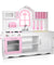 Keezi Kids Wooden Kitchen Play Set - White & Pink