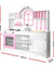 Keezi Kids Wooden Kitchen Play Set - White & Pink