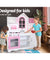 Keezi Kids Wooden Kitchen Play Set - White & Pink