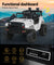 Rigo Kids Ride On Car Electric 12V Car Toys Jeep Battery Remote Control White