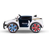 Rigo Kids Ride On Police Car - Black & White