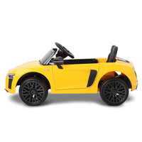 Licensed Audi R8 Electric Car for Kids - Yellow