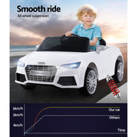 Audi Licensed Kids Ride On Cars Electric Car Children Toy Cars Battery White