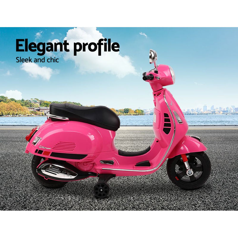 Vespa Licensed Motorcycle Car Toys Pink - Rigo Kids Ride On Motorbike