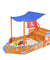 Keezi Boat Sand Pit With Canopy
