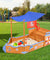 Keezi Boat Sand Pit With Canopy