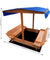 Keezi Wooden Outdoor Sand Box Set Sand Pit- Natural Wood