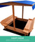 Keezi Wooden Outdoor Sand Box Set Sand Pit- Natural Wood