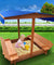 Keezi Wooden Outdoor Sand Box Set Sand Pit- Natural Wood