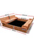 Keezi Wooden Outdoor Sandpit Set - Natural Wood