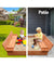 Keezi Wooden Outdoor Sandpit Set - Natural Wood