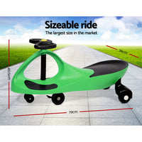 Rigo Kids Ride On Swing Car  -Green