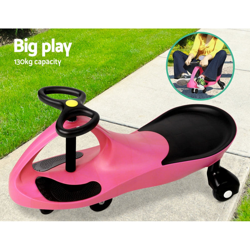 Rigo Kids Ride On Swing Car  - Pink