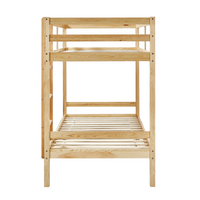 Tracey Solid Pinewood Kids' Single Bunk Bed Natural