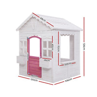 Kids Cubby House Wooden Outdoor Childrens Gift Pretend Play Set