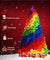 Jingle Jollys Christmas Tree 2.1M 7ft Xmas Colourful Rainbow Multi-colour