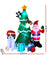Jingle Jollys 3M Inflatable Christmas Tree Santa Lights Outdoor Decorations
