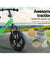 Kids Balance Bike Ride On Toys Push Bicycle Wheels Toddler Baby 12" Bikes-Green