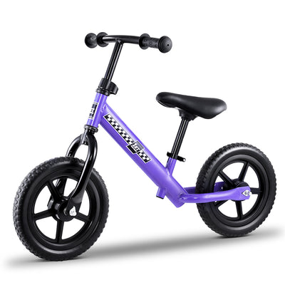 Kids Balance Bike Ride On Toys Push Bicycle Wheels Toddler Baby 12" Bikes-Purple